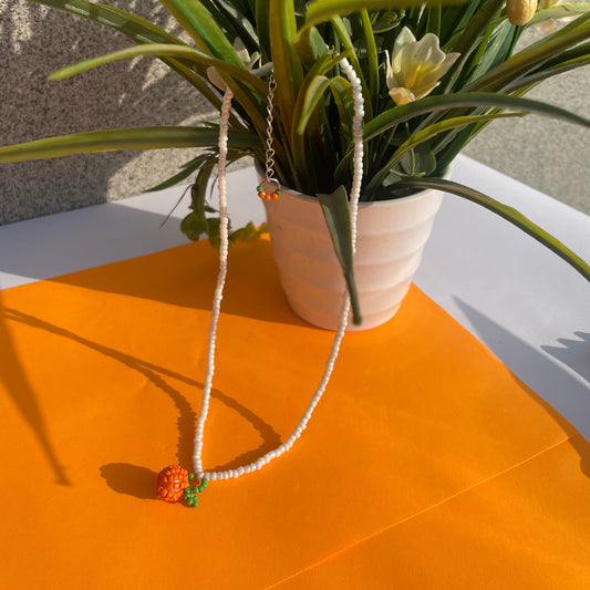 Orange Charm Necklace